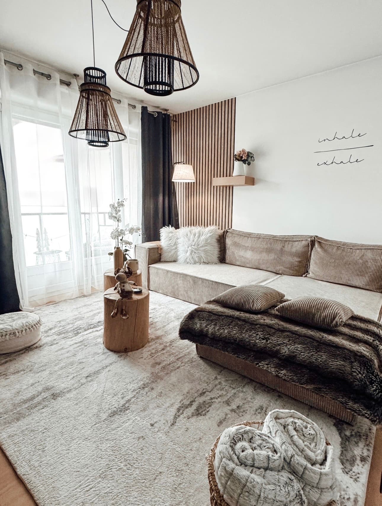 séjour à metz, salon appartement le cocon blanc