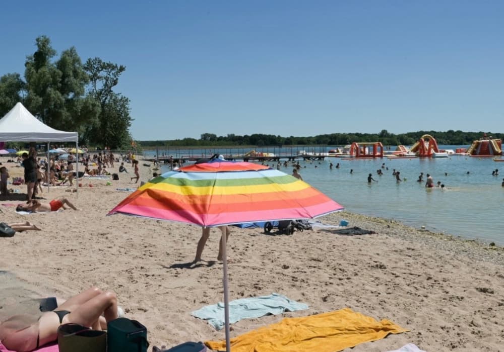 lac de Madine près de Metz pour une journée fraîche quand il fait très chaud